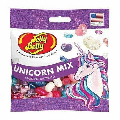 Jelly Belly Unicorn Mix Jelly Beans Candy Peg Bags, 12ct