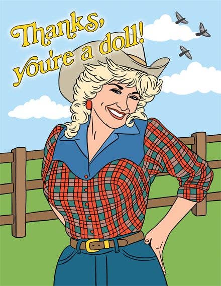 Dolly Parton Thanks, You're a Doll Thank You Card
