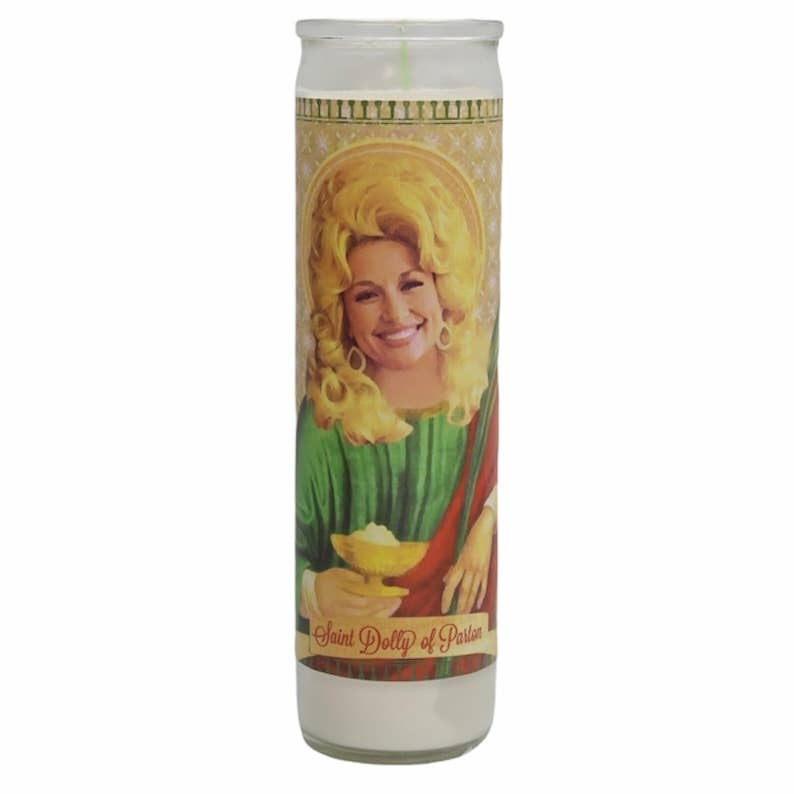 Dolly Parton Devotional Prayer Saint Candle - Version 1