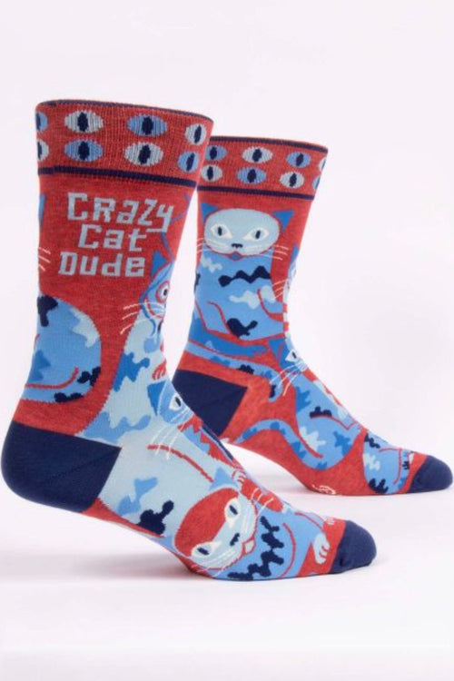blue-q-SW870-crazy-cat-dude-mens-crew-socks-blue-red