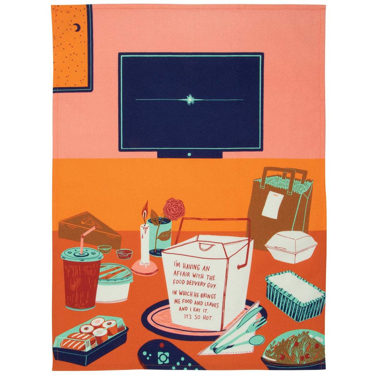 Affair with Delivery Guy Dish Towel